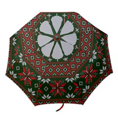 Christmas Pattern Knitted Design Folding Umbrellas