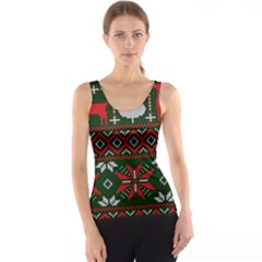 Christmas Pattern Knitted Design Tank Top