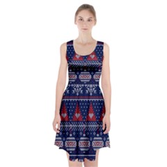 Beautiful Knitted Christmas Pattern Racerback Midi Dress by Vaneshart