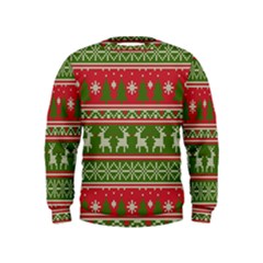 Christmas Knitting Pattern Kids  Sweatshirt