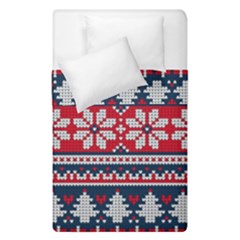 Beautiful Knitted Christmas Pattern Duvet Cover Double Side (single Size) by Vaneshart