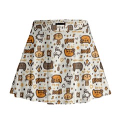 Animal Patterns Safari Mini Flare Skirt by Vaneshart