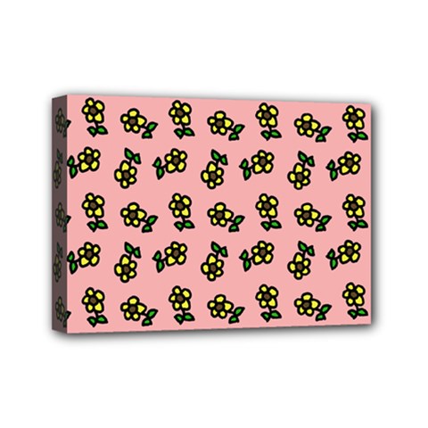 Daisy Pink Mini Canvas 7  X 5  (stretched) by snowwhitegirl