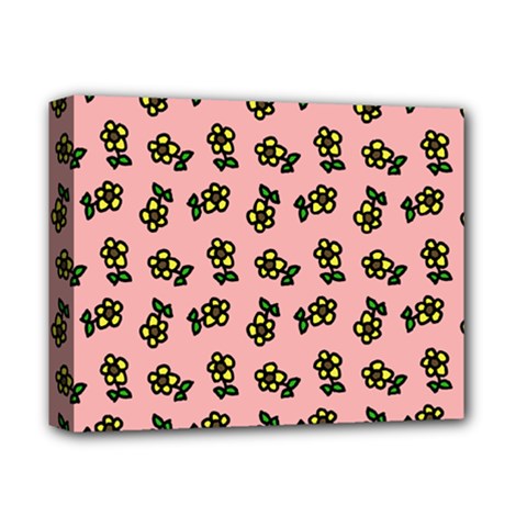 Daisy Pink Deluxe Canvas 14  X 11  (stretched) by snowwhitegirl