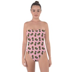 Daisy Pink Tie Back One Piece Swimsuit