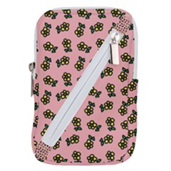 Daisy Pink Belt Pouch Bag (large) by snowwhitegirl