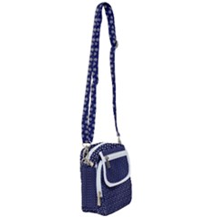 Grey Star Navy Blue Shoulder Strap Belt Bag by snowwhitegirl