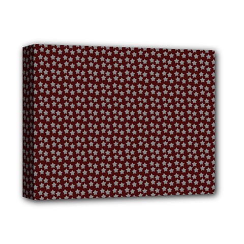 Grey Star Navy Burgundy Deluxe Canvas 14  X 11  (stretched)