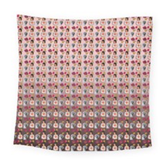 Valentine Girl Pink Ombre Square Tapestry (large)