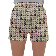 Chrix Pat Beige Sleepwear Shorts