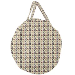 Chrix Pat Beige Giant Round Zipper Tote