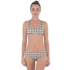 Chrix Pat Beige Criss Cross Bikini Set by snowwhitegirl