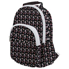 Chrix Pat Black Rounded Multi Pocket Backpack by snowwhitegirl