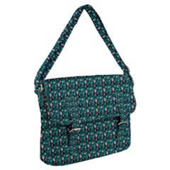 Chrix Pat Teal Buckle Messenger Bag