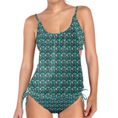 Chrix Pat Teal Tankini Set by snowwhitegirl