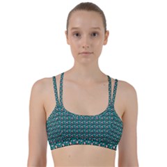 Chrix Pat Teal Line Them Up Sports Bra by snowwhitegirl