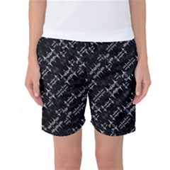 Black And White Ethnic Geometric Pattern Women s Basketball Shorts by dflcprintsclothing