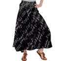 Black And White Ethnic Geometric Pattern Satin Palazzo Pants View1