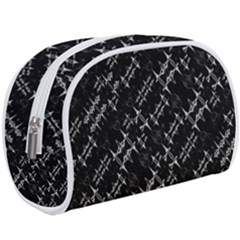 Black And White Ethnic Geometric Pattern Makeup Case (large) by dflcprintsclothing