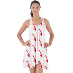 Create Your Own Custom Online Full Print Blank Template Show Some Back Chiffon Dress by startdesign