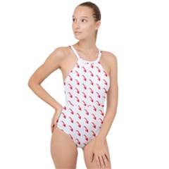 Create Your Own Custom Online Full Print Blank Template High Neck One Piece Swimsuit by startdesign