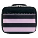 Black and Light Pastel Pink Large Stripes Goth Mime french style Lunch Bag View1
