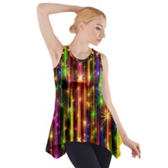 Illustrations Star Bands Wallpaper Side Drop Tank Tunic