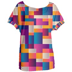 Abstract Geometry Blocks Women s Oversized Tee by Bajindul