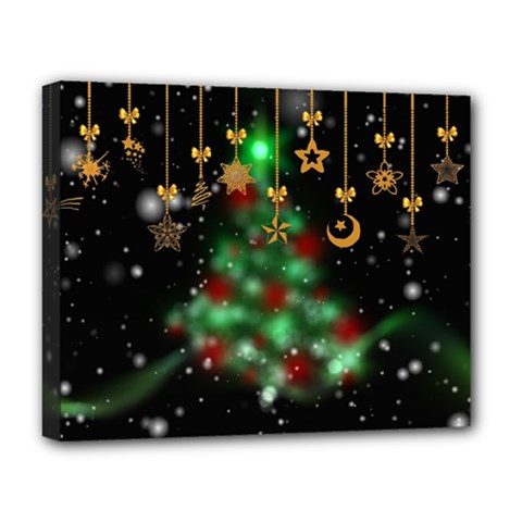 Christmas Star Jewellery Deluxe Canvas 20  X 16  (stretched)