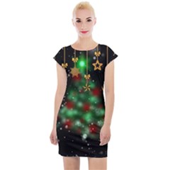 Christmas Star Jewellery Cap Sleeve Bodycon Dress