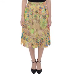 Flowers Color Colorful Watercolour Classic Midi Skirt