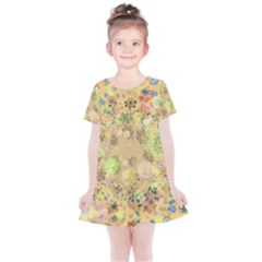 Flowers Color Colorful Watercolour Kids  Simple Cotton Dress by HermanTelo