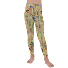 Flowers Color Colorful Watercolour Kids  Lightweight Velour Leggings by HermanTelo