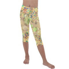 Flowers Color Colorful Watercolour Kids  Lightweight Velour Capri Leggings  by HermanTelo