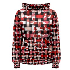 Background Red Summary Women s Pullover Hoodie