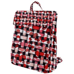 Background Red Summary Flap Top Backpack