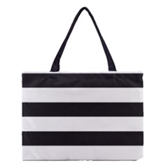 Black and White Large Stripes Goth Mime french style Medium Tote Bag