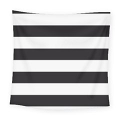 Black and White Large Stripes Goth Mime french style Square Tapestry (Large)