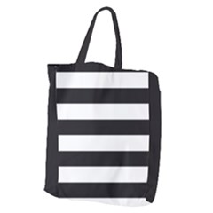 Black and White Large Stripes Goth Mime french style Giant Grocery Tote