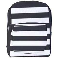 Black and White Large Stripes Goth Mime french style Full Print Backpack