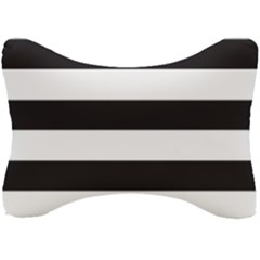 Black and White Large Stripes Goth Mime french style Seat Head Rest Cushion