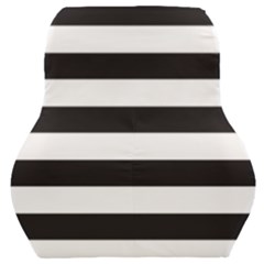 Black and White Large Stripes Goth Mime french style Car Seat Back Cushion 