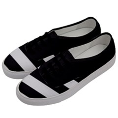 Black and White Large Stripes Goth Mime french style Men s Classic Low Top Sneakers