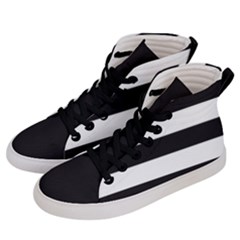 Black and White Large Stripes Goth Mime french style Men s Hi-Top Skate Sneakers