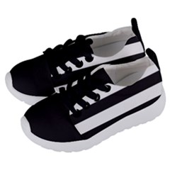 Black and White Large Stripes Goth Mime french style Kids  Lightweight Sports Shoes