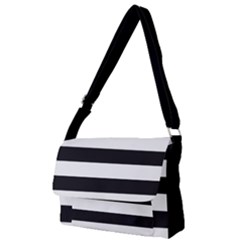 Black and White Large Stripes Goth Mime french style Full Print Messenger Bag (S)