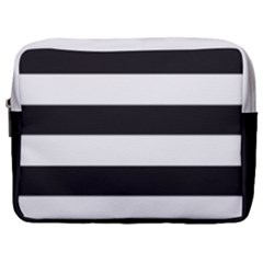 Black and White Large Stripes Goth Mime french style Make Up Pouch (Large)