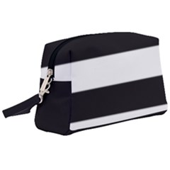 Black and White Large Stripes Goth Mime french style Wristlet Pouch Bag (Large)