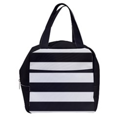 Black and White Large Stripes Goth Mime french style Boxy Hand Bag