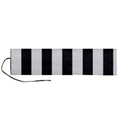 Black And White Large Stripes Goth Mime French Style Roll Up Canvas Pencil Holder (l) by genx